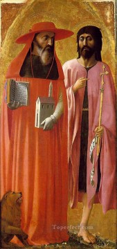 聖ヒエロニムスと洗礼者聖ヨハネ クリスチャン クアトロチェント ルネサンス マサッチョ Oil Paintings